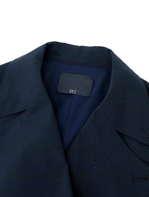ES:S/エス　トレンチコート/ポリエステルタイプライター　ess521403-ブラック
