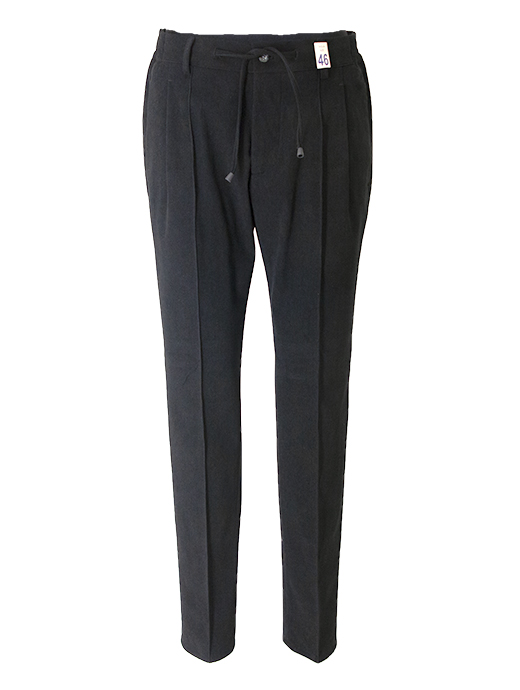 giabs ARCHIVIO/ジャブス アルキヴィオ　1プリーツイージースラックス/MASACCIO-R1/ストレッチソフトコーデュロイ　gba502002-ブラック