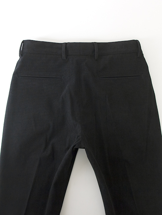 giabs ARCHIVIO/ジャブス アルキヴィオ　1プリーツイージースラックス/MASACCIO-R1/ストレッチソフトコーデュロイ　gba502002-ブラック