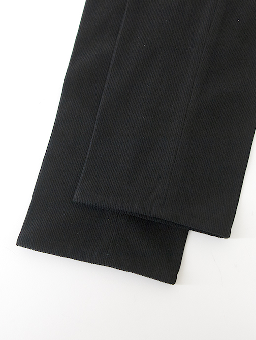 giabs ARCHIVIO/ジャブス アルキヴィオ　1プリーツイージースラックス/MASACCIO-R1/ストレッチソフトコーデュロイ　gba502002-ブラック