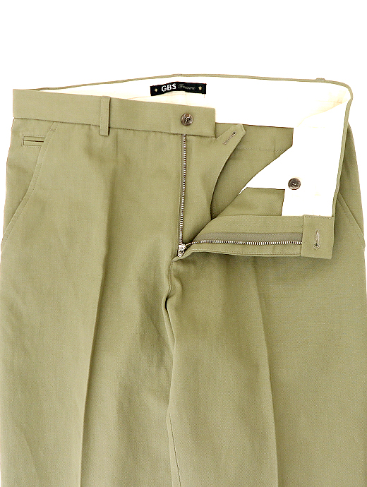 GBS/ジービーエス　コットンリネンパンツ　gba520602-ライトカーキ