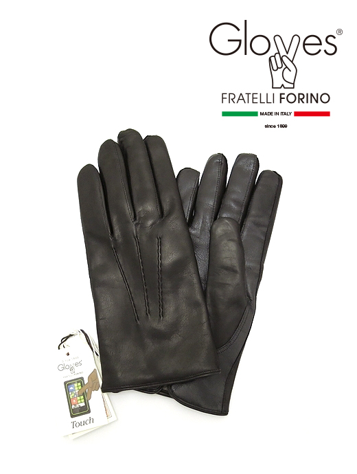 Gloves/グローブス　タッチパネル対応レザーグローブ/スマートフォン/スマホ　glo362201-ブラック