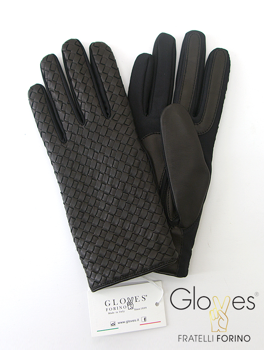 Gloves/グローブス　ストレッチメッシュラムレザーグローブ　glo422201-ブラック