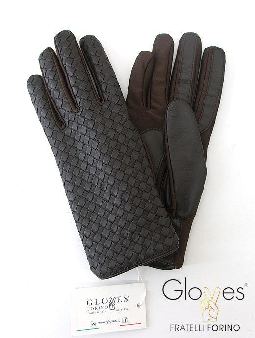 Gloves/グローブス　ストレッチメッシュラムレザーグローブ　glo422202-ブラウン