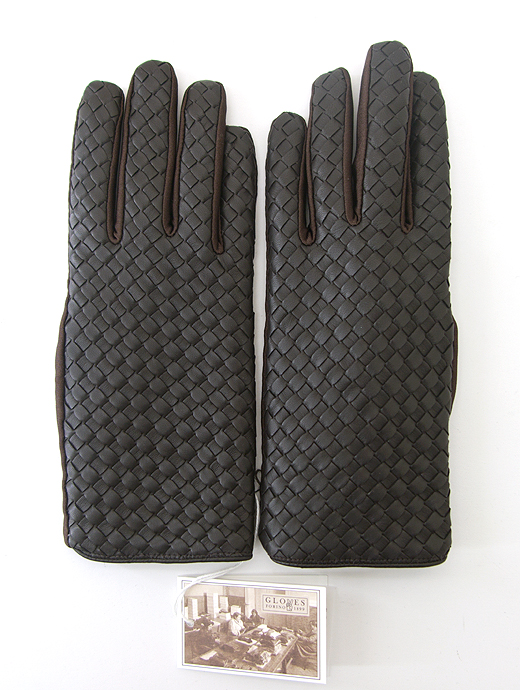 Gloves/グローブス　ストレッチメッシュラムレザーグローブ　glo422202-ブラウン