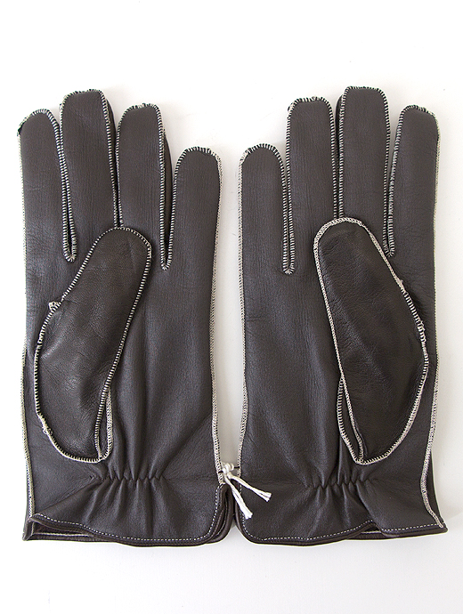 Gloves/グローブス　手袋　タッチパネル対応革手袋　レザーグローブ/カシミアライニング/スマホ　glo442402-ダークブラウン
