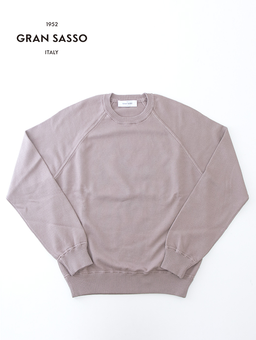 Gran Sasso/グランサッソ　クルーネックニット/ウィンターコットン　gra501803-ココアブラウン