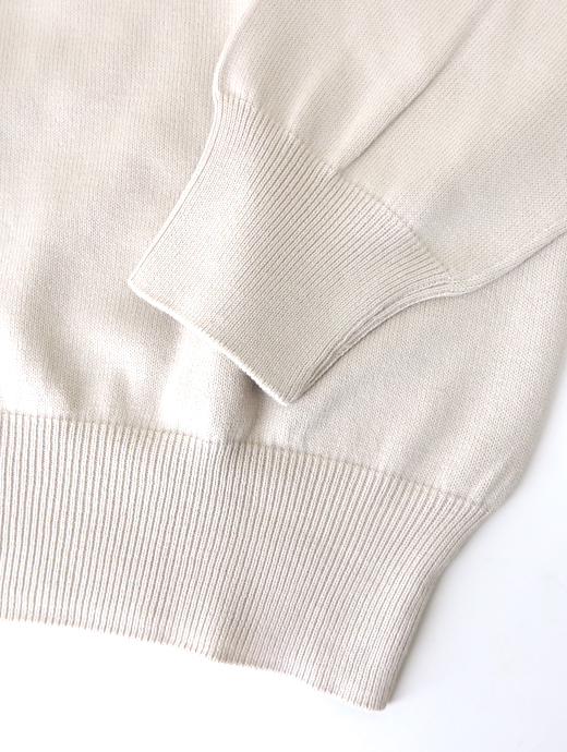 Gran Sasso/グランサッソ　サマーニット/エジプトコットン/クルーネック　gra502402-オフベージュ