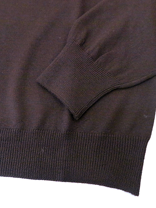 Gran Sasso/グランサッソ　モックネックニット/メリノウール　gra521401-ダークブラウン