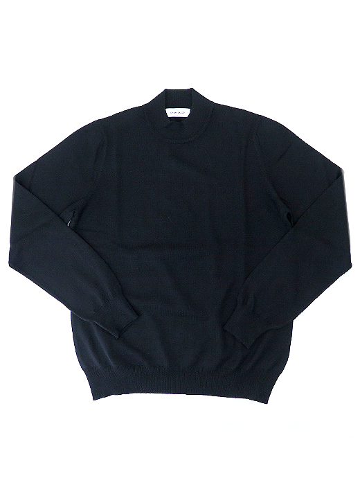 Gran Sasso/グランサッソ　モックネックニット/メリノウール　gra521402-ブラック