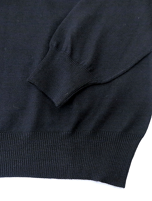 Gran Sasso/グランサッソ　モックネックニット/メリノウール　gra521402-ブラック