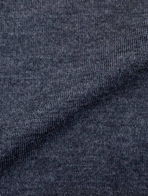 Gran Sasso/グランサッソ　モックネックニット/メリノウール　gra521403-チャコール