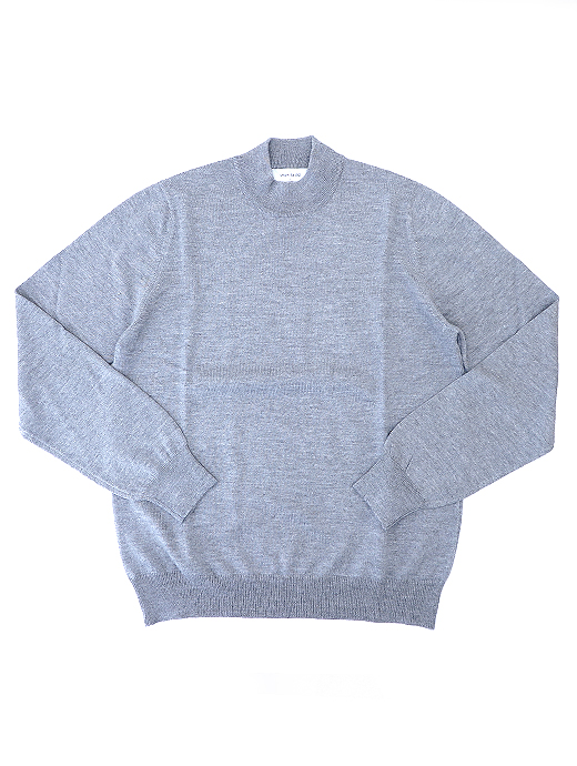 Gran Sasso/グランサッソ　モックネックニット/メリノウール　gra521404-グレー