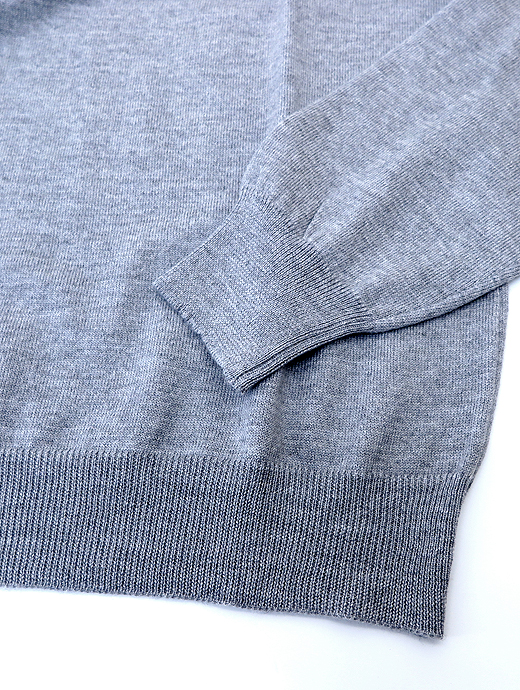 Gran Sasso/グランサッソ　モックネックニット/メリノウール　gra521404-グレー