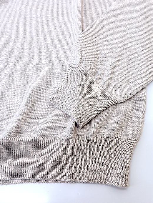 Gran Sasso/グランサッソ　モックネックニット/メリノウール　gra521405-ホワイトベージュ