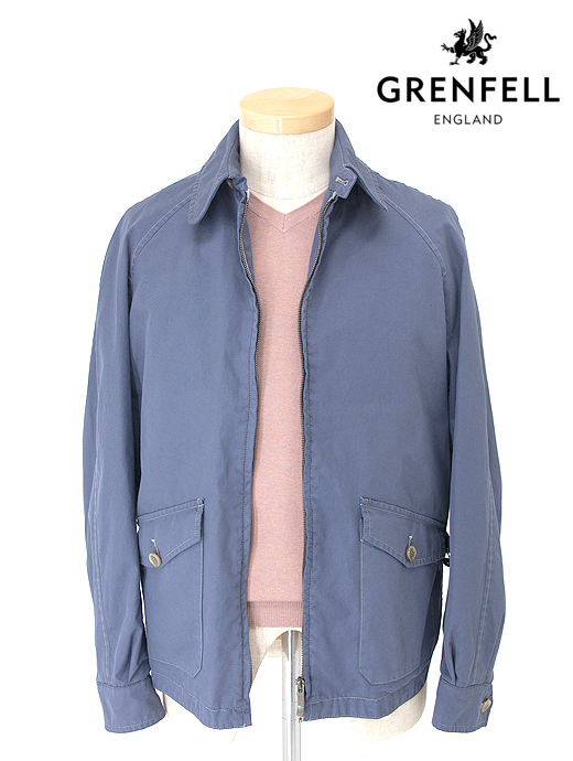 GRENFELL/グレンフェル　スイングトップジャケット/オリジナルガーメントダイ/グレンフェルクロス/CLASSIC KENT　gre420401-ブルー