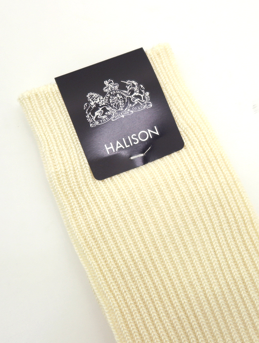 HALISON　ハリソン　カジュアルソックス　hal321001-アイボリー
