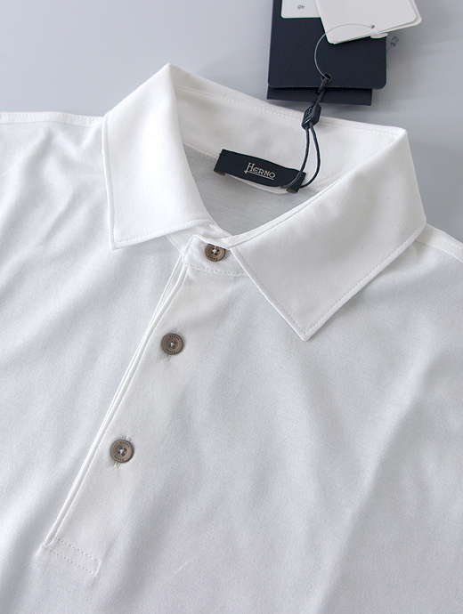 Herno ヘルノ ポロシャツ 台襟付き Her4417 ホワイト Rootweb 正規通販