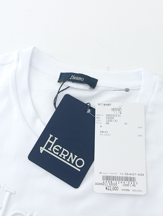 HERNO/ヘルノ　半袖カットソー/Tシャツ　her480801-ホワイト