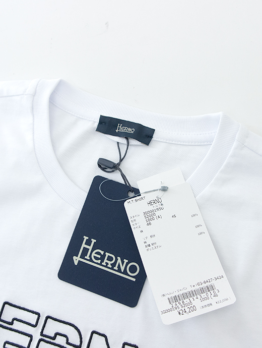 HERNO/ヘルノ　半袖カットソー/Tシャツ　her480802-ホワイト