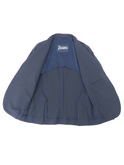 HERNO/ヘルノ　セットアップスーツ/ウォッシャブルストレッチポリエステル　her520602-ネイビー