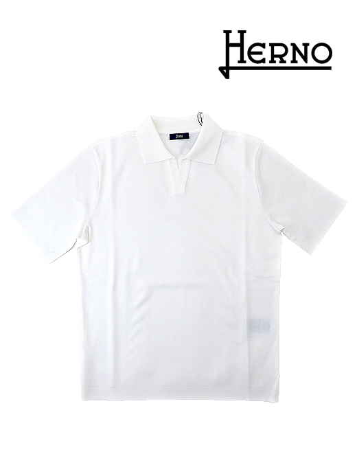 HERNO/ヘルノ　コットンポロシャツ　her520801-ホワイト
