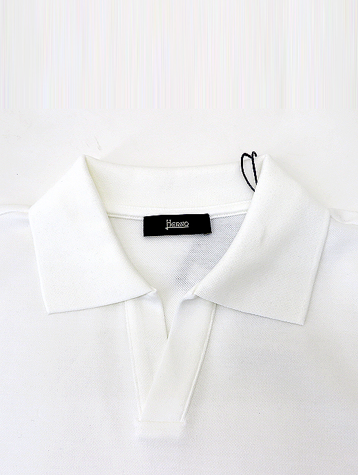 HERNO/ヘルノ　コットンポロシャツ　her520801-ホワイト
