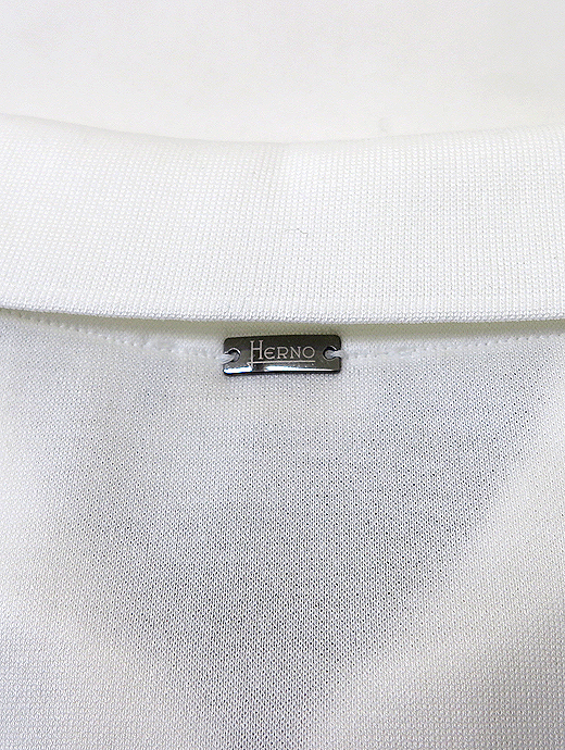 HERNO/ヘルノ　コットンポロシャツ　her520801-ホワイト