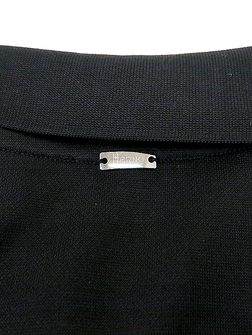 HERNO/ヘルノ　コットンポロシャツ　her520802-ブラック
