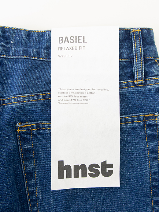 2回目入荷しました　hnst/オネスト　ジーンズ/リサイクルデニム/トラッカーモデル　BASIEL　hns481602-ウォッシュドブルー