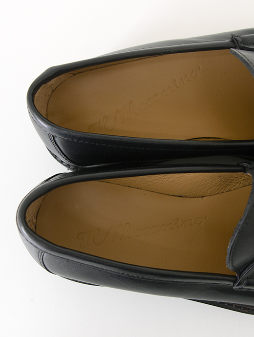 IL MOCASSINO/イル・モカシーノ　超軽量コインローファー/Vibram Morflex Sole　ilm500802-ブラック