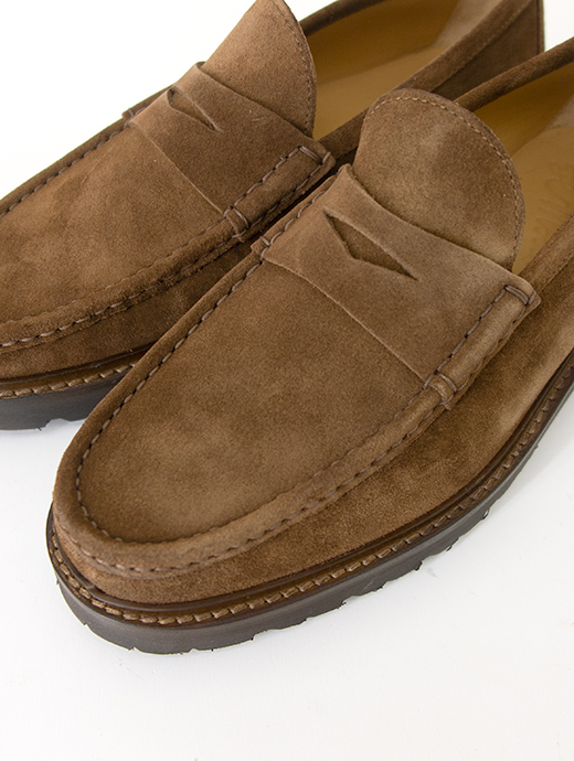 IL MOCASSINO/イル・モカシーノ　超軽量コインローファー/Vibram Morflex Sole　ilm500803-ブラウンスエード
