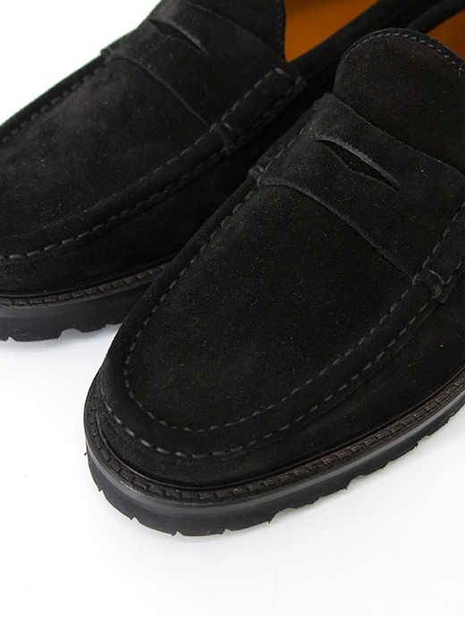 IL MOCASSINO/イル・モカシーノ　超軽量コインローファー/Vibram Morflex Sole　ilm501801-ブラックスエード