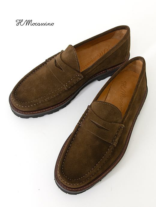 IL MOCASSINO/イル・モカシーノ 超軽量コインローファー/Vibram Morflex Sole ilm501802-ダークブラウンスエード