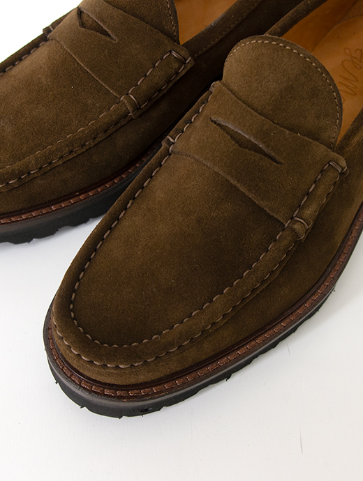 IL MOCASSINO/イル・モカシーノ　超軽量コインローファー/Vibram Morflex Sole　ilm501802-ダークブラウンスエード