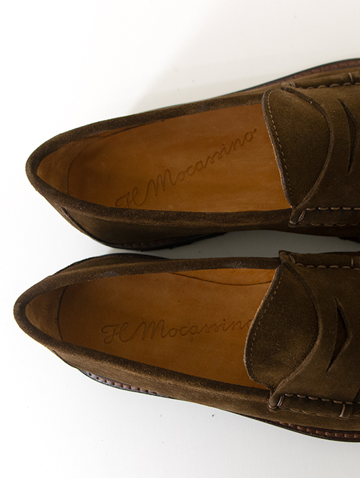 IL MOCASSINO/イル・モカシーノ　超軽量コインローファー/Vibram Morflex Sole　ilm501802-ダークブラウンスエード