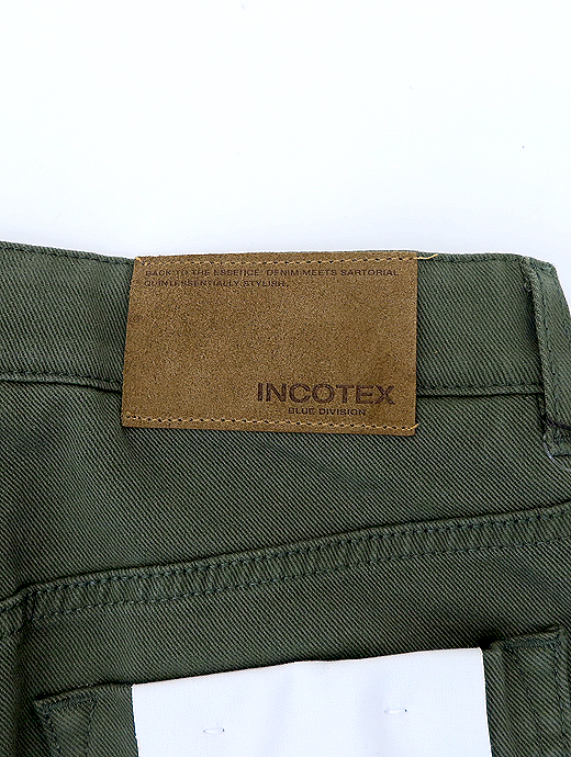 INCOTEX/インコテックス　5ポケットパンツ　inc521802-カーキ