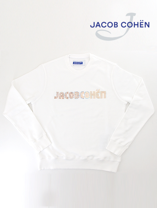 JACOB COHEN/ヤコブコーエン　クルーネックスウェット　ja5340500-ホワイト