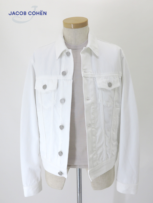JACOB COHEN/ヤコブコーエン　Gジャン/ホワイトデニムジャケット　jac502401-ホワイト