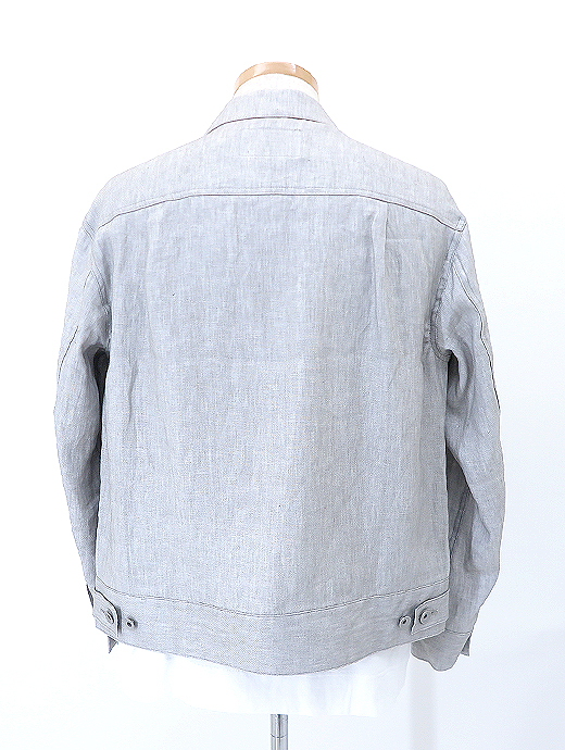 Jeanik/ジーニック　リネンジャケット　jea520801-ライトグレー