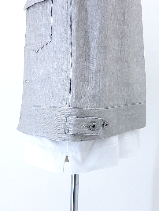 Jeanik/ジーニック　リネンジャケット　jea520801-ライトグレー