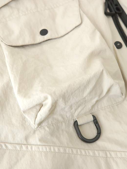 JG1/ジェイ・ジー・ワン　ナイロンフィールドベスト　jgo5022402-オフベージュ