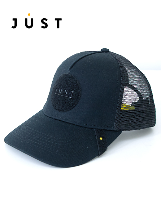 Just Hat/ジャスト ハット　ワッペン交換式トラッカーキャップ　jus501201-ブラック