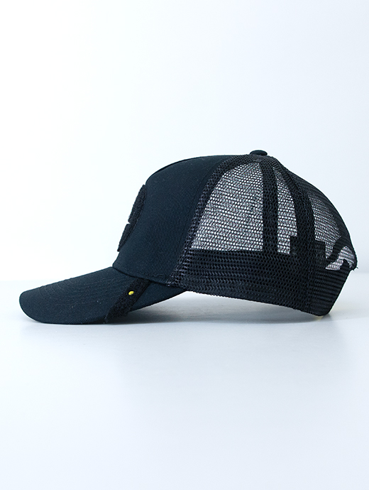Just Hat/ジャスト ハット　ワッペン交換式トラッカーキャップ　jus501201-ブラック