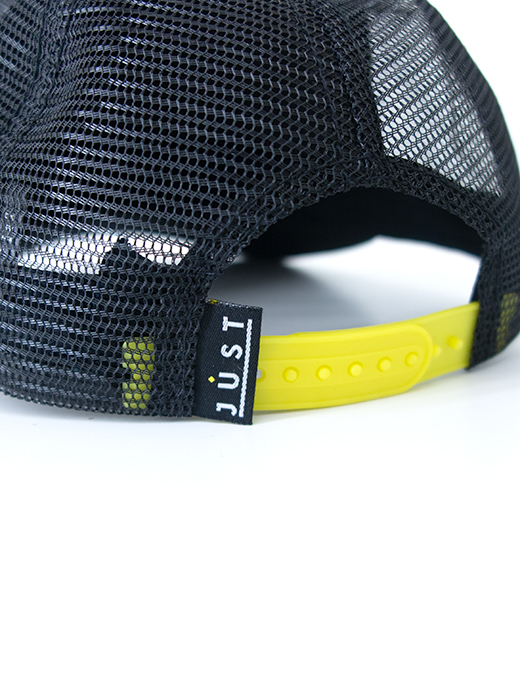 Just Hat/ジャスト ハット　ワッペン交換式トラッカーキャップ　jus501201-ブラック