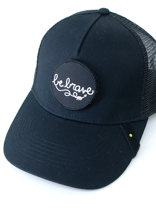 Just Hat/ジャスト ハット　ワッペン交換式トラッカーキャップ　jus501201-ブラック