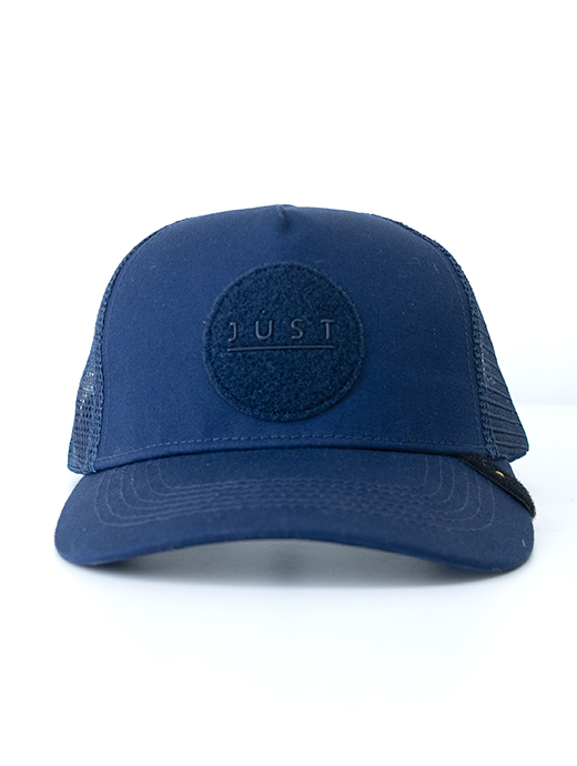 Just Hat/ジャスト ハット　ワッペン交換式トラッカーキャップ　jus501202-ネイビーブルー
