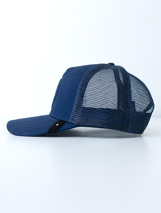 Just Hat/ジャスト ハット　ワッペン交換式トラッカーキャップ　jus501202-ネイビーブルー