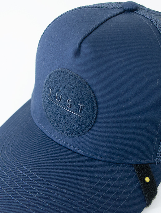Just Hat/ジャスト ハット　ワッペン交換式トラッカーキャップ　jus501202-ネイビーブルー