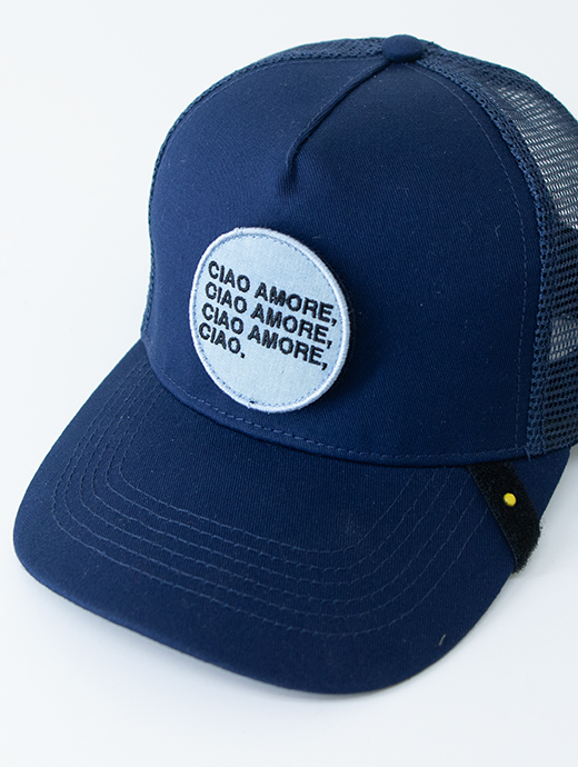 Just Hat/ジャスト ハット　ワッペン交換式トラッカーキャップ　jus501202-ネイビーブルー
